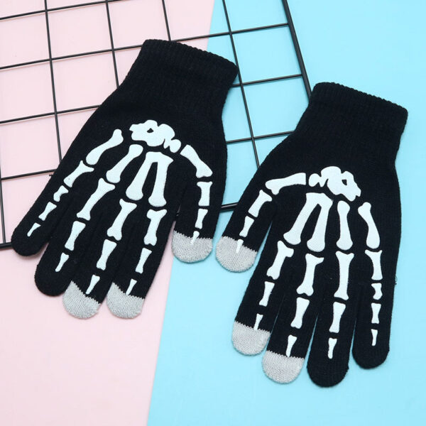 Halloween Carnival Ghost Claw Knitted Gloves