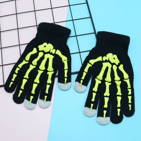 Halloween Carnival Ghost Claw Knitted Gloves