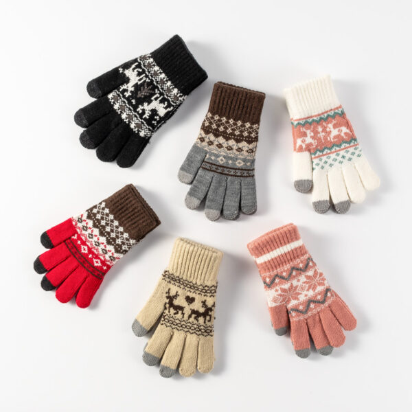 Fashion Knitted Jacquard Gloves