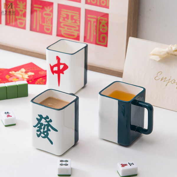 Chinese Characteristic Mahjong Ceramic Mug 13OZ