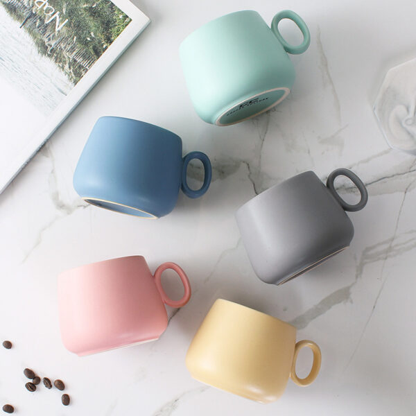 Creative Simple Colorful Matte Ceramic Coffee Mug 10OZ