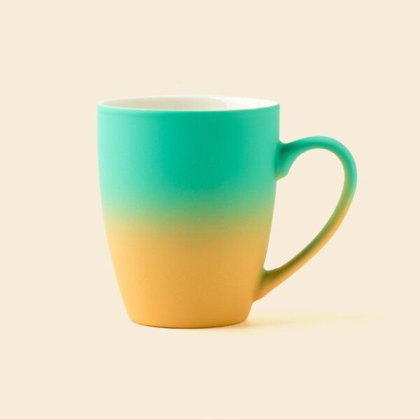 Stylish Gradient Ceramic Mug with Love Handle 12OZ