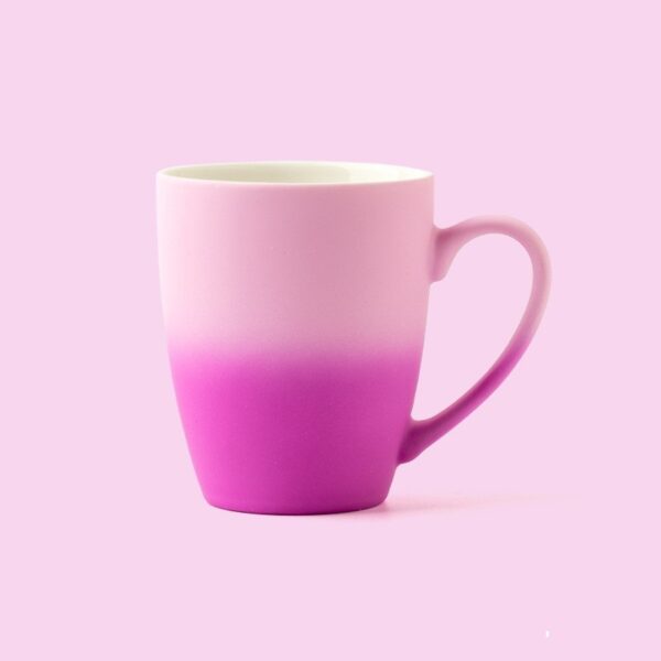 Stylish Gradient Ceramic Mug with Love Handle 12OZ