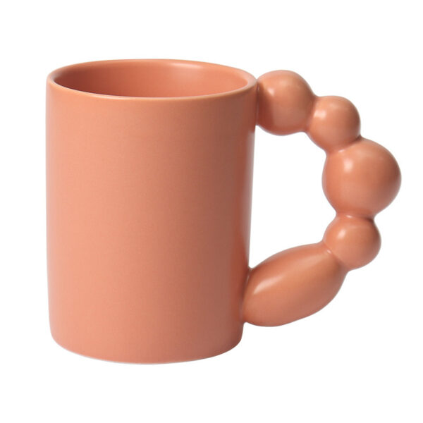 Creative Gourd Handle Glazed Ceramic Mug 10OZ