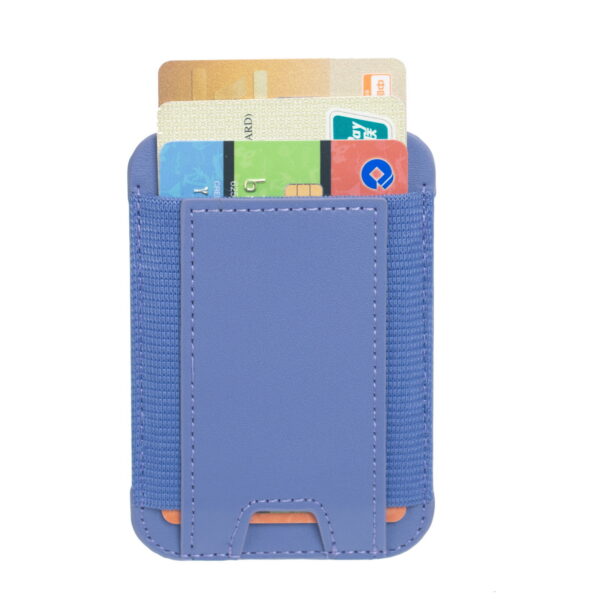 PU Leather Rubber Band Magnetic Phone Card Wallet