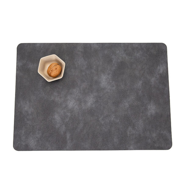 Cowhide Pattern Waterproof PU Leather Insulated Placemat