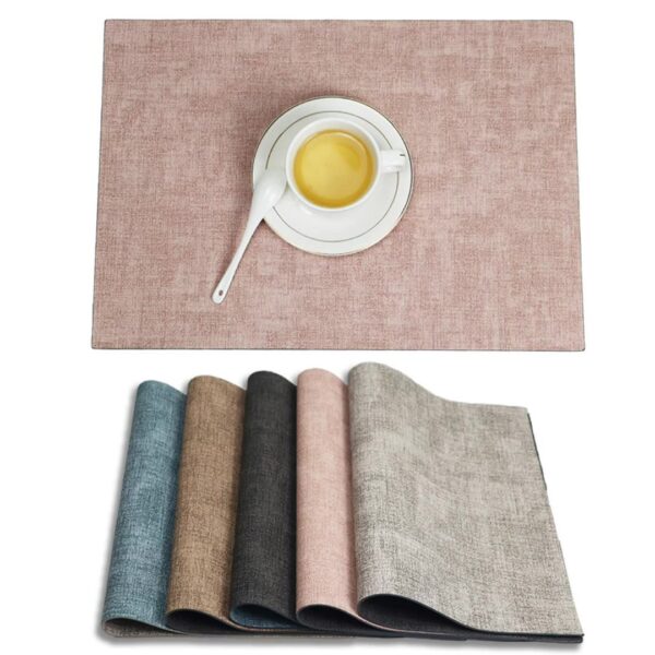 Customized Two-color PU Leather Insulated Placemat