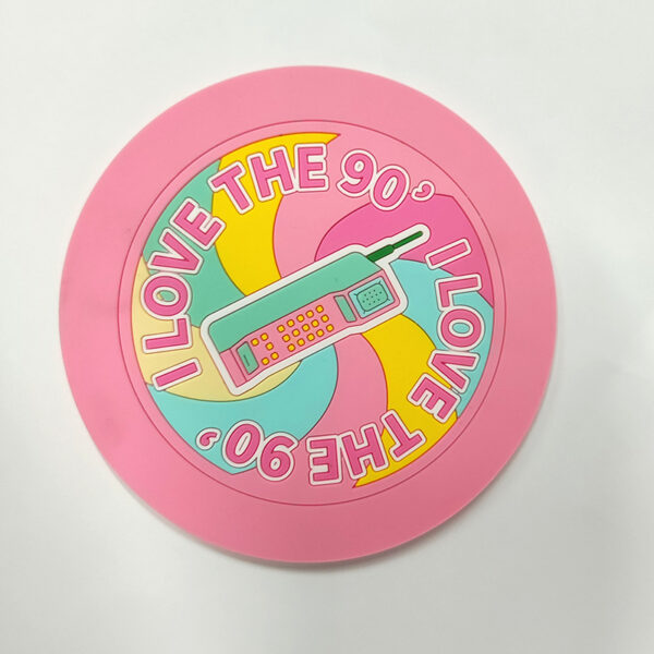 Customized PVC Soft Rubber Round Insulated Coaster