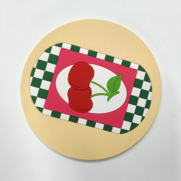 Customized PVC Soft Rubber Round Insulated Coaster