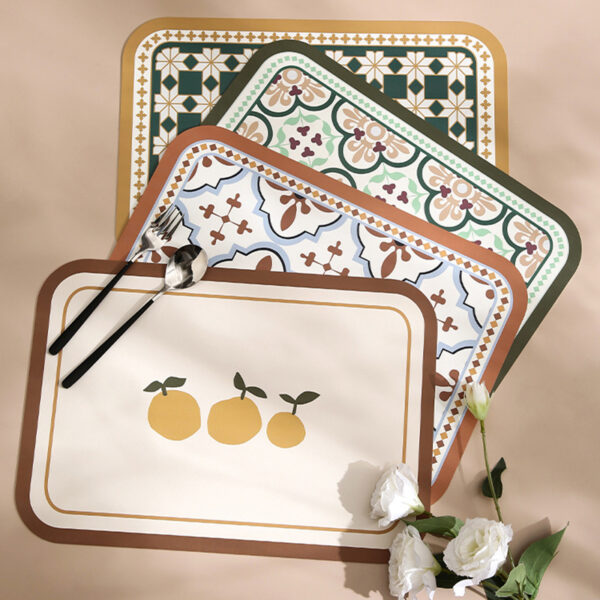 Idyllic Waterproof PU Leather Insulated Placemat