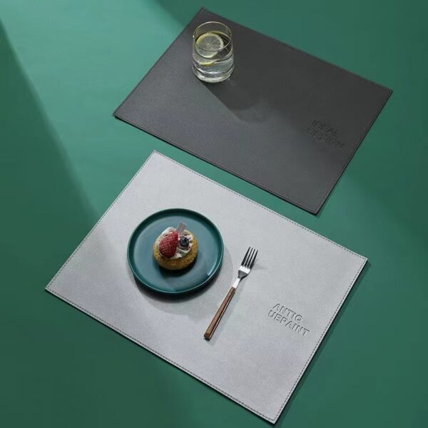 Customized Waterproof Thicken PU Leather Insulated Placemat