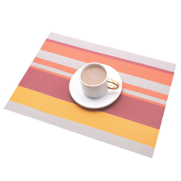 Customized PVC Eco-friendly Striped Insulated Placemat