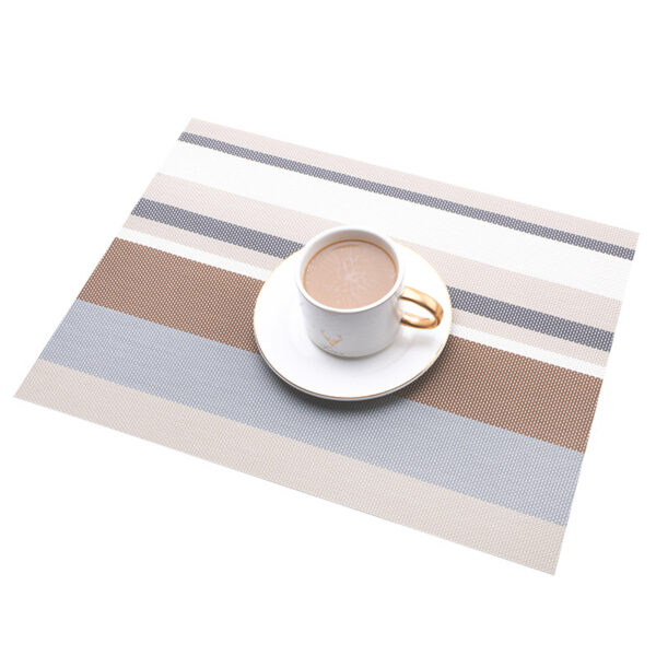 Customized PVC Eco-friendly Striped Insulated Placemat