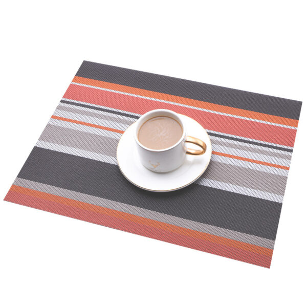 Customized PVC Eco-friendly Striped Insulated Placemat