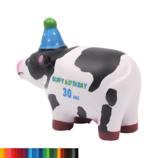 PU Foam Birthday Cow Shaped Stress Reliever