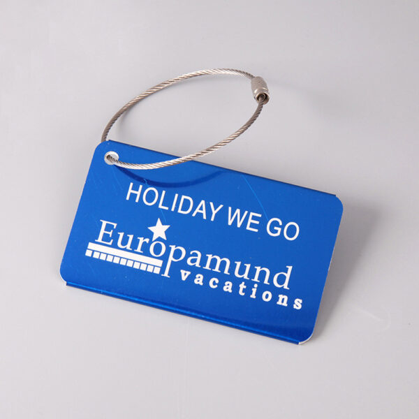 Customized Beveled Aluminum Alloy Luggage Tag