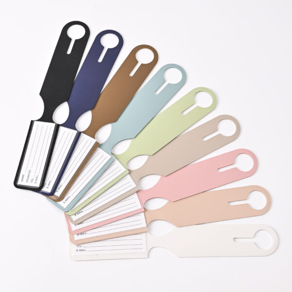 Portable PU Leather Customized Strip Luggage Tag