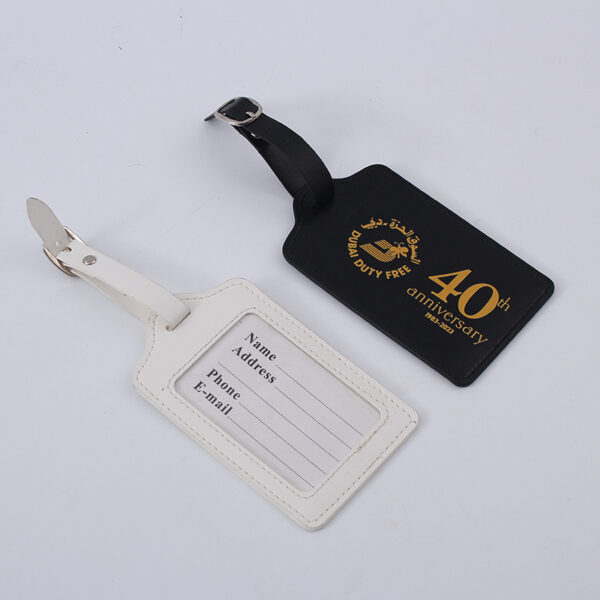 Portable PU Leather Luggage Tag