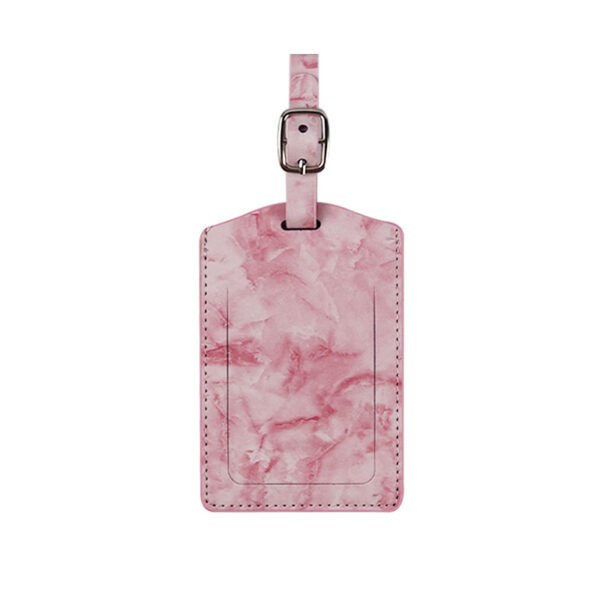 PU Leather Fancy Marble Pattern Luggage Tag