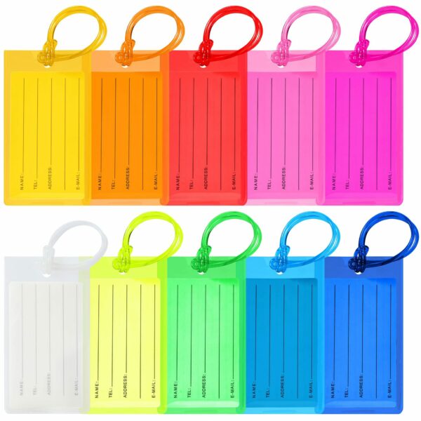 Clear PVC Luggage Tag with Loop Strap