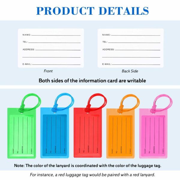 Clear PVC Luggage Tag with Loop Strap