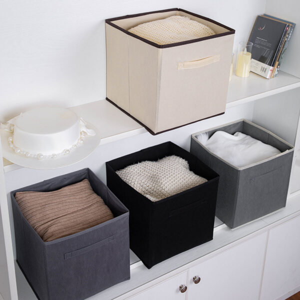 Square Non-Woven Fabric Open-Top Storage Box