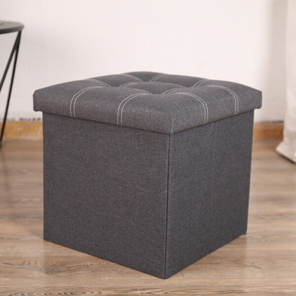 Multi-Functional Button Storage Box Stool