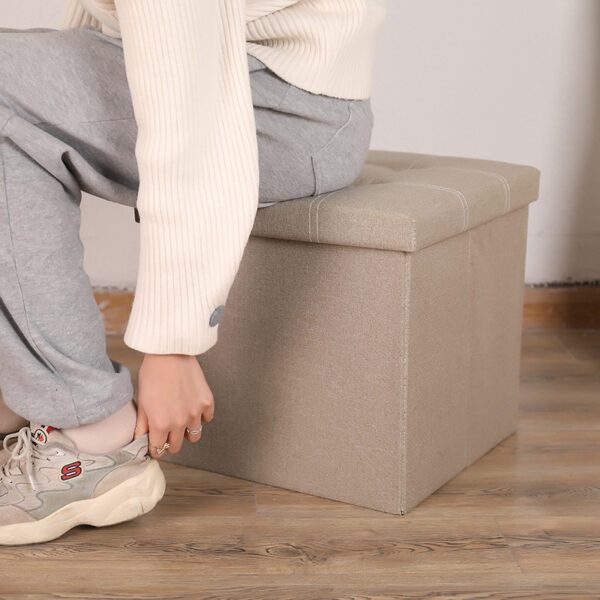 Multi-Functional Button Storage Box Stool