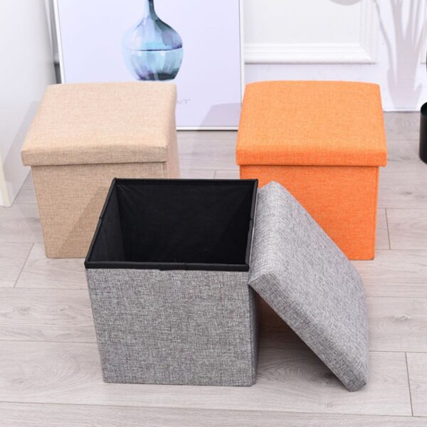 Stackable Square Storage Box Shoe Bench