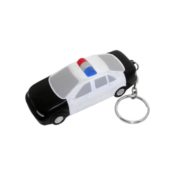 PU Foam Police Car Keychain