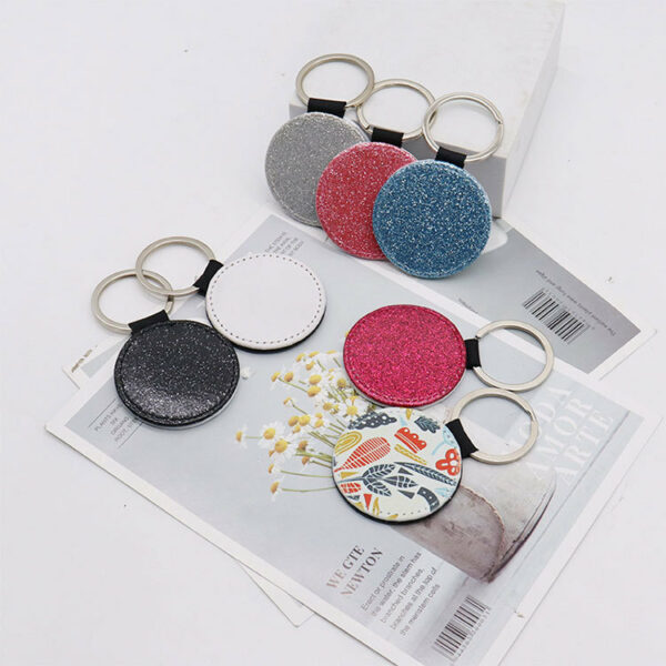 PU Heat Transfer Round Keychain