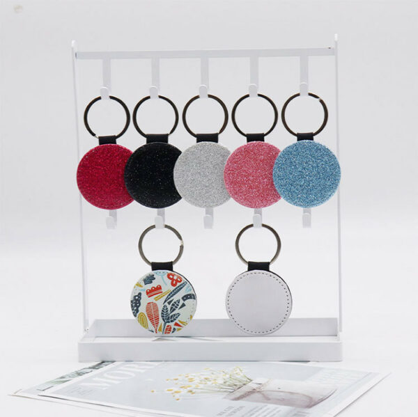 PU Heat Transfer Round Keychain