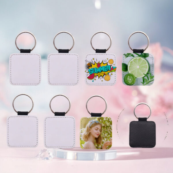 PU Heat Transfer square Keychain