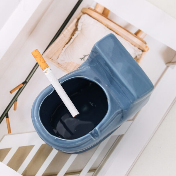 Creative Toilet-Shaped Ceramic Ashtray