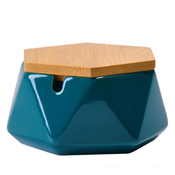 Diamond-Cut Ceramic Ashtray