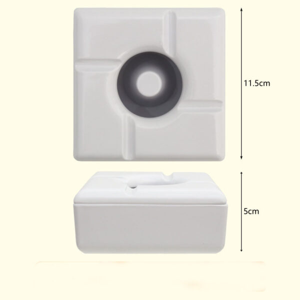 Square Melamine Ashtray with Lid