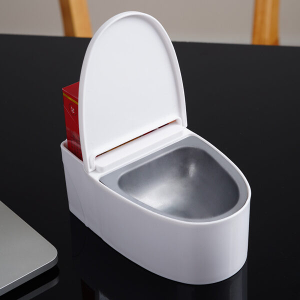 No-Drill Wall-Mounted Toilet-Shaped Ashtray