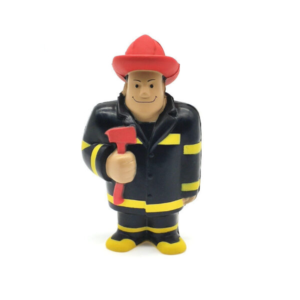 PU Foam Firefighter with Axe Stress Relief Toy