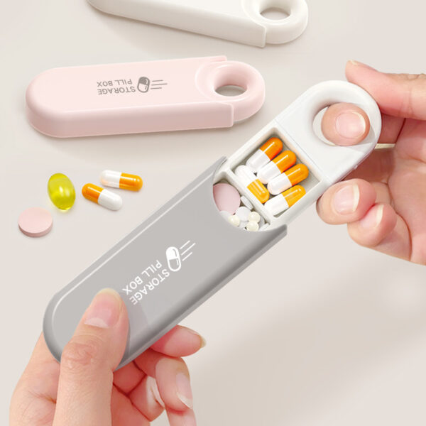 Divided Portable Pill Box