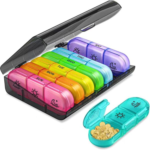 Weekly 21-Compartment Pill Organizer