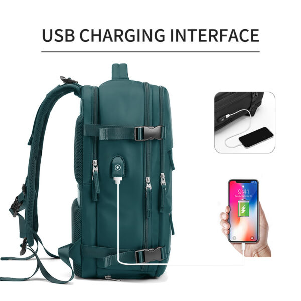 Multi-Pocket USB Charging Backpack