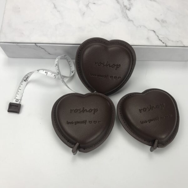 PU Leather Mini Heart-Shaped Tape Measure