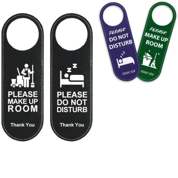 Customizable PU Leather Door Hanger with Logo