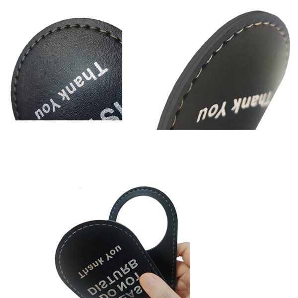 Customizable PU Leather Door Hanger with Logo