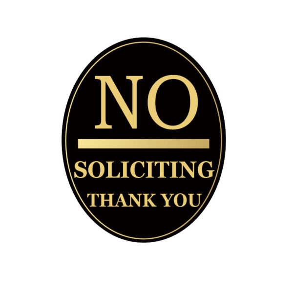 Custom Acrylic "No Soliciting" Sign with Logo