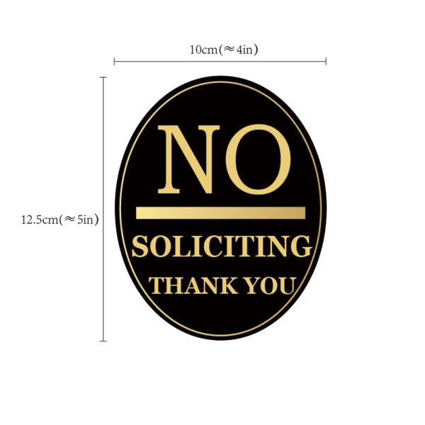 Custom Acrylic "No Soliciting" Sign with Logo