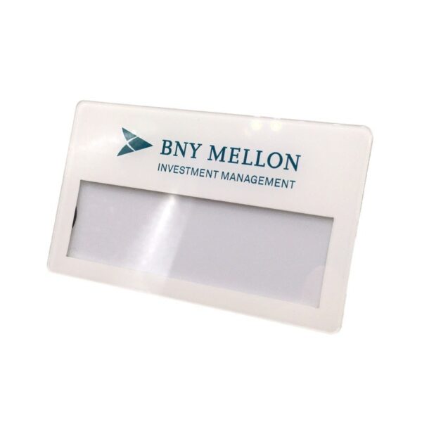 Custom Acrylic Reusable Insert Name Badges with Logo Printing