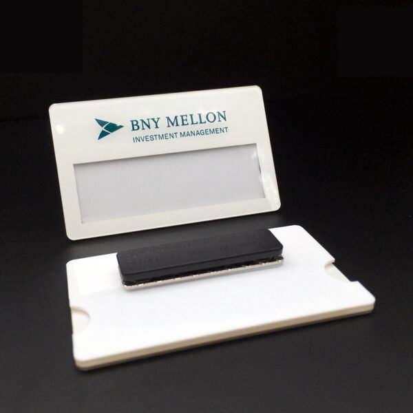 Custom Acrylic Reusable Insert Name Badges with Logo Printing