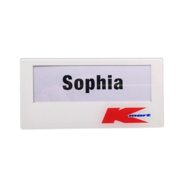 Supermarket Insert Card Reusable Name Badge Pin