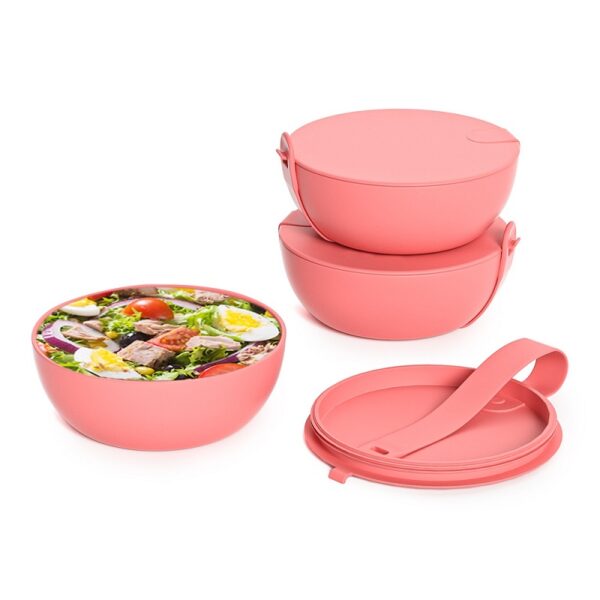 Silicone Portable Salad Bowl Lunch Box